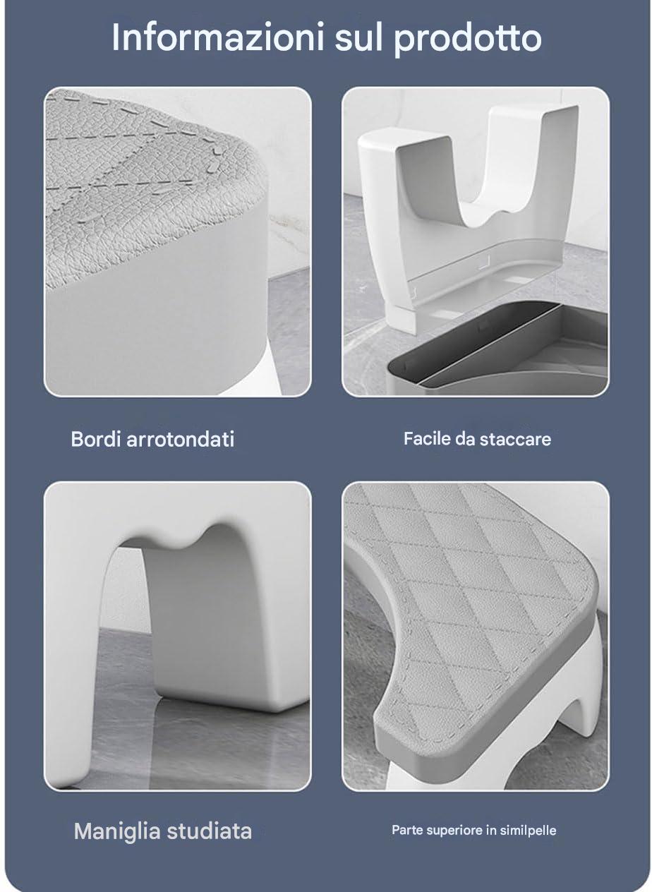 Sgabello da toilette Hochexin visto di lato